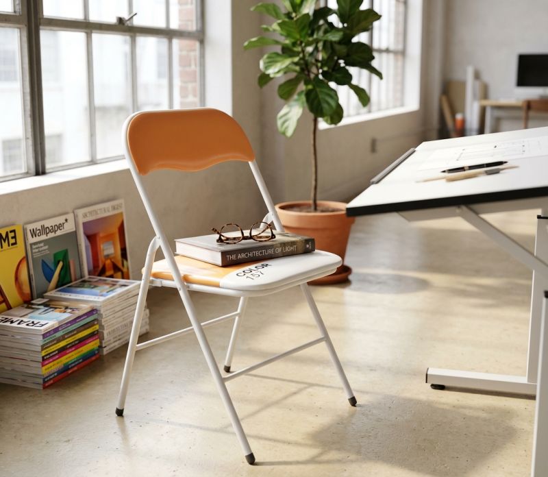 LUCIE - sedia pieghevole salvaspazio bicolor