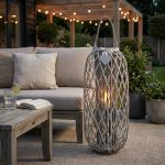 GENEVIEVE - lanterna in vimini tondo 20 x 95 cm