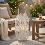 GENEVIEVE - lanterna in vimini tondo 20 x 86 cm