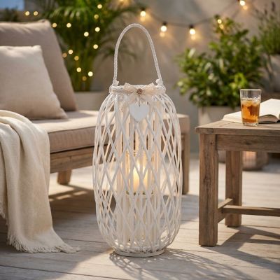 GENEVIEVE - lanterna in vimini tondo 20 x 86 cm