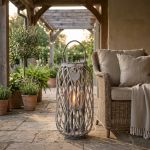 GENEVIEVE - lanterna in vimini tondo 18 x 76 cm