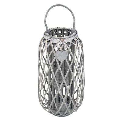 GENEVIEVE - lanterna in vimini tondo 18 x 76 cm