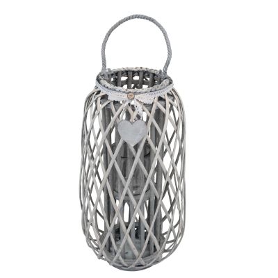 GENEVIEVE - lanterna in vimini tondo 18 x 76 cm