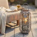 GENEVIEVE - lanterna in vimini tondo 18 x 66 cm