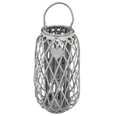 GENEVIEVE - lanterna in vimini tondo 18 x 66 cm