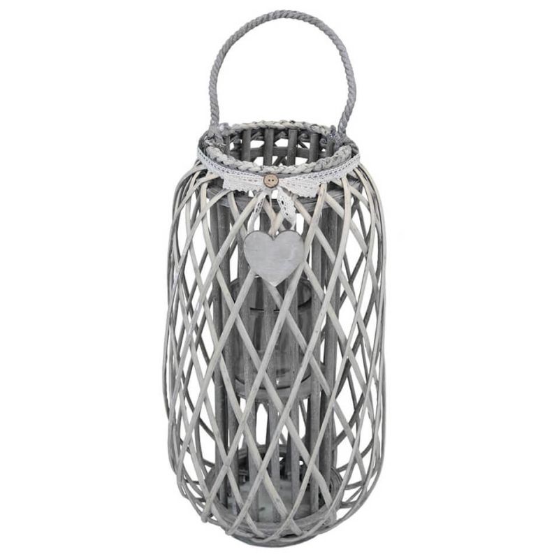 GENEVIEVE - lanterna in vimini tondo 18 x 66 cm