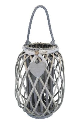 GENEVIEVE - lanterna in vimini tondo 15 x 66 cm