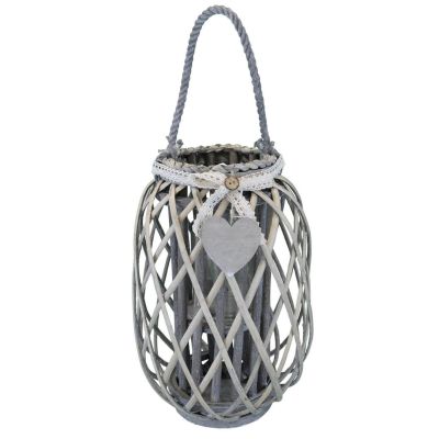 GENEVIEVE - lanterna in vimini tondo 15 x 66 cm