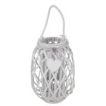 GENEVIEVE - lanterna in vimini tondo 15 x 45 cm