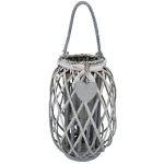 GENEVIEVE - lanterna in vimini tondo 15 x 45 cm