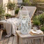 GENEVIEVE - lanterna in vimini tondo 14 x 35 cm