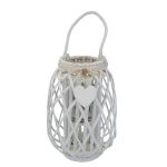 GENEVIEVE - lanterna in vimini tondo 14 x 35 cm