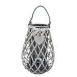 GEORGIE - lanterna in vimini tondo 16 x 46 cm