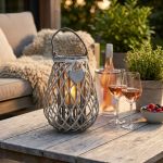 GEORGIE - lanterna in vimini tondo 16 x 40 cm