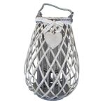 GEORGIE - lanterna in vimini tondo 15 x 36 cm