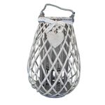 GEORGIE - lanterna in vimini tondo 15 x 36 cm