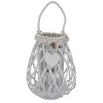 GEORGIE - lanterna in vimini tondo 15 x 30 cm