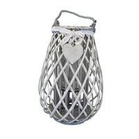 GEORGIE - lanterna in vimini tondo 15 x 25 cm