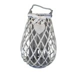 GEORGIE - lanterna in vimini tondo 15 x 25 cm