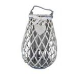 GEORGIE - lanterna in vimini tondo 15 x 25 cm