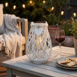 GEORGIE - lanterna in vimini tondo 17 x 41