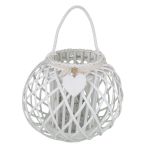 GISELE - lanterna in vimini tondo 20 x 40 cm