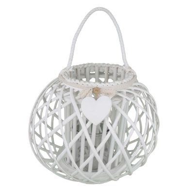 GISELE - lanterna in vimini tondo 20 x 40 cm