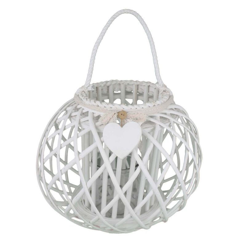 GISELE - lanterna in vimini tondo 20 x 40 cm