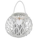 GISELE - lanterna in vimini tondo 20 x 40 cm