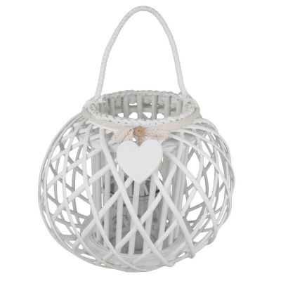 GISELE - lanterna in vimini tondo 20 x 40 cm