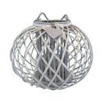 GISELE - lanterna in vimini tondo 20 x 40 cm