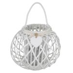 GISELE - lanterna in vimini tondo 20 x 36 cm