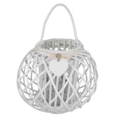 GISELE - lanterna in vimini tondo 20 x 36 cm
