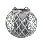 GISELE - lanterna in vimini tondo 20 x 36 cm