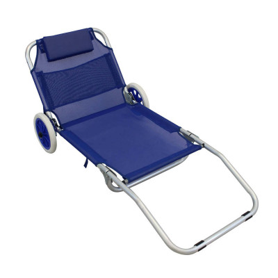 spiaggina prendisole pieghevole colore casuale cm 145 x 52 x 62 h