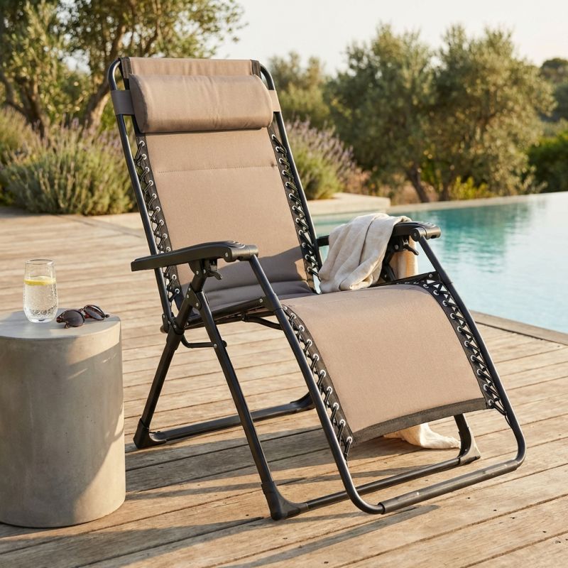 DIVES XL - sdraio pieghevole xl struttura in acciaio