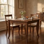 EDGAR - tavolo da pranzo in legno massello cm 90 X 90