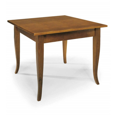 EDGAR - tavolo da pranzo in legno massello cm 80 X 80