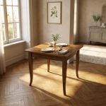 EDGAR - tavolo da pranzo in legno massello cm 80 X 80