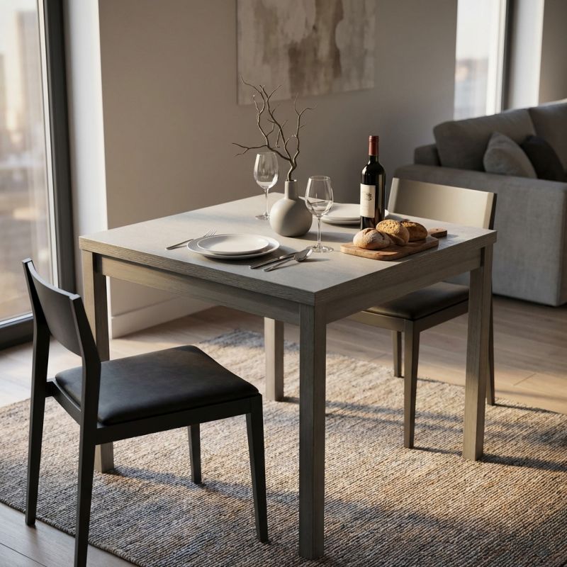 GARRETT - tavolo da pranzo moderno allungabile a libro 90 cm