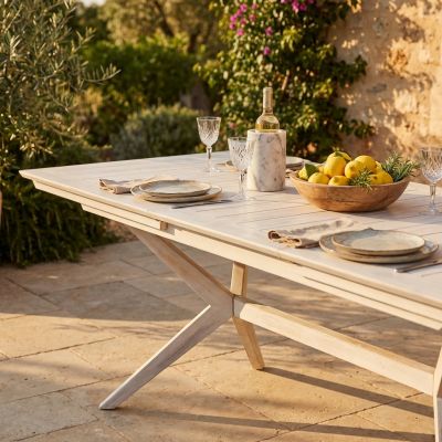 CAESAR - tavolo da giardino allungabile in legno massiccio di acacia