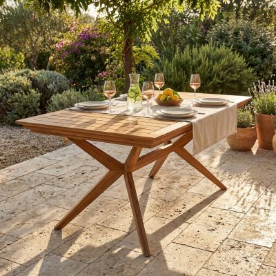 CAESAR - tavolo da giardino allungabile in legno massiccio di acacia