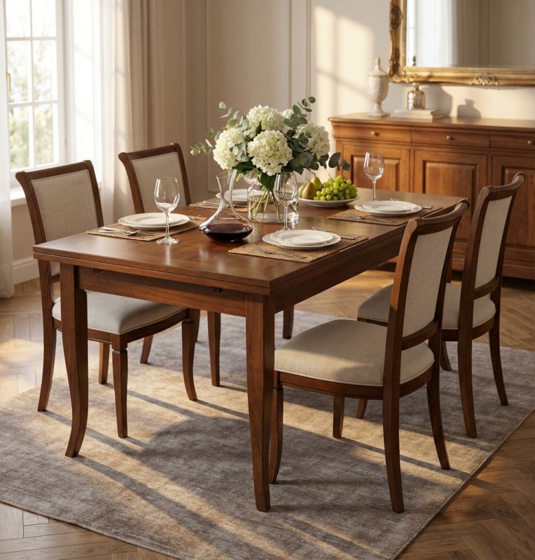 DONNY - tavolo consolle allungabile in legno massello cm 80 X 140/180/220