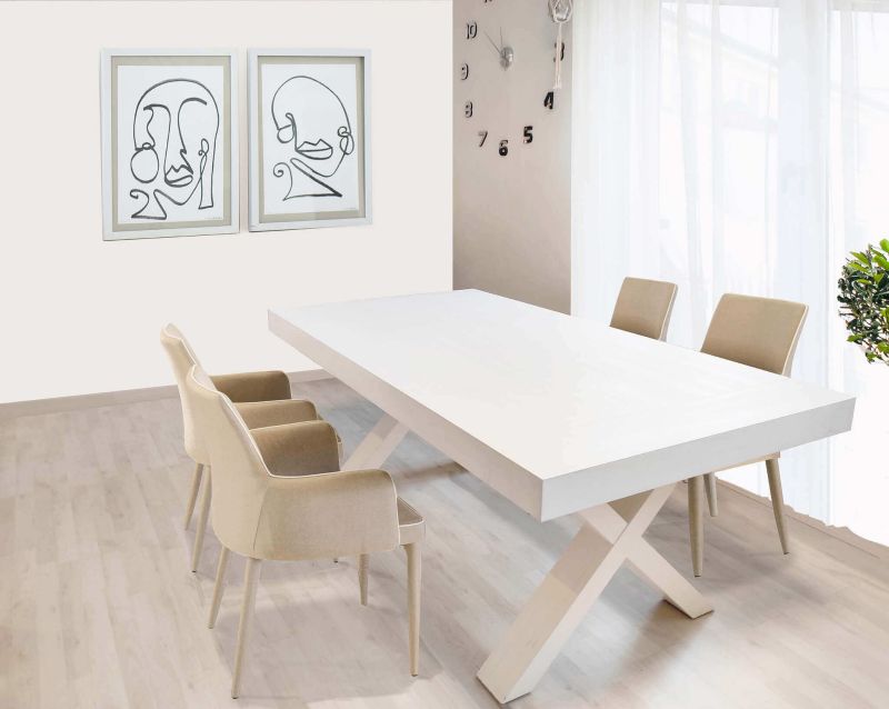 FABIAN - tavolo da pranzo moderno allungabile
