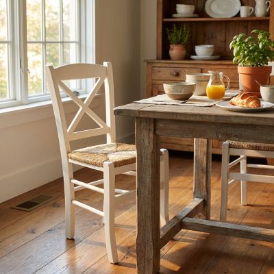 HALLIE - sedia croce in legno massello