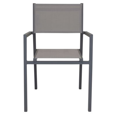 AULUS - poltrona da giardino in alluminio e textilene impilabile