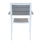 XANTHUS - poltrona da giardino in alluminio e polywood impilabile