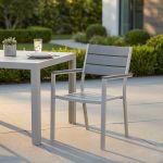 XANTHUS - poltrona da giardino in alluminio e polywood impilabile