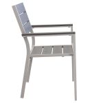 XANTHUS - poltrona da giardino in alluminio e polywood impilabile