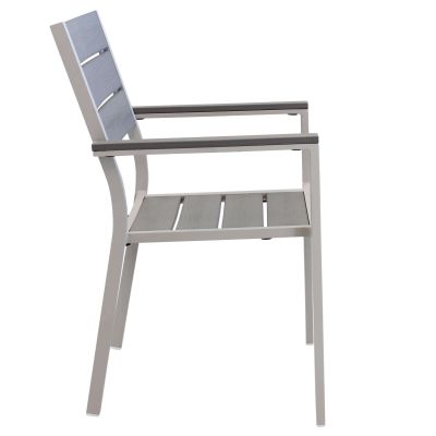 XANTHUS - poltrona da giardino in alluminio e polywood impilabile